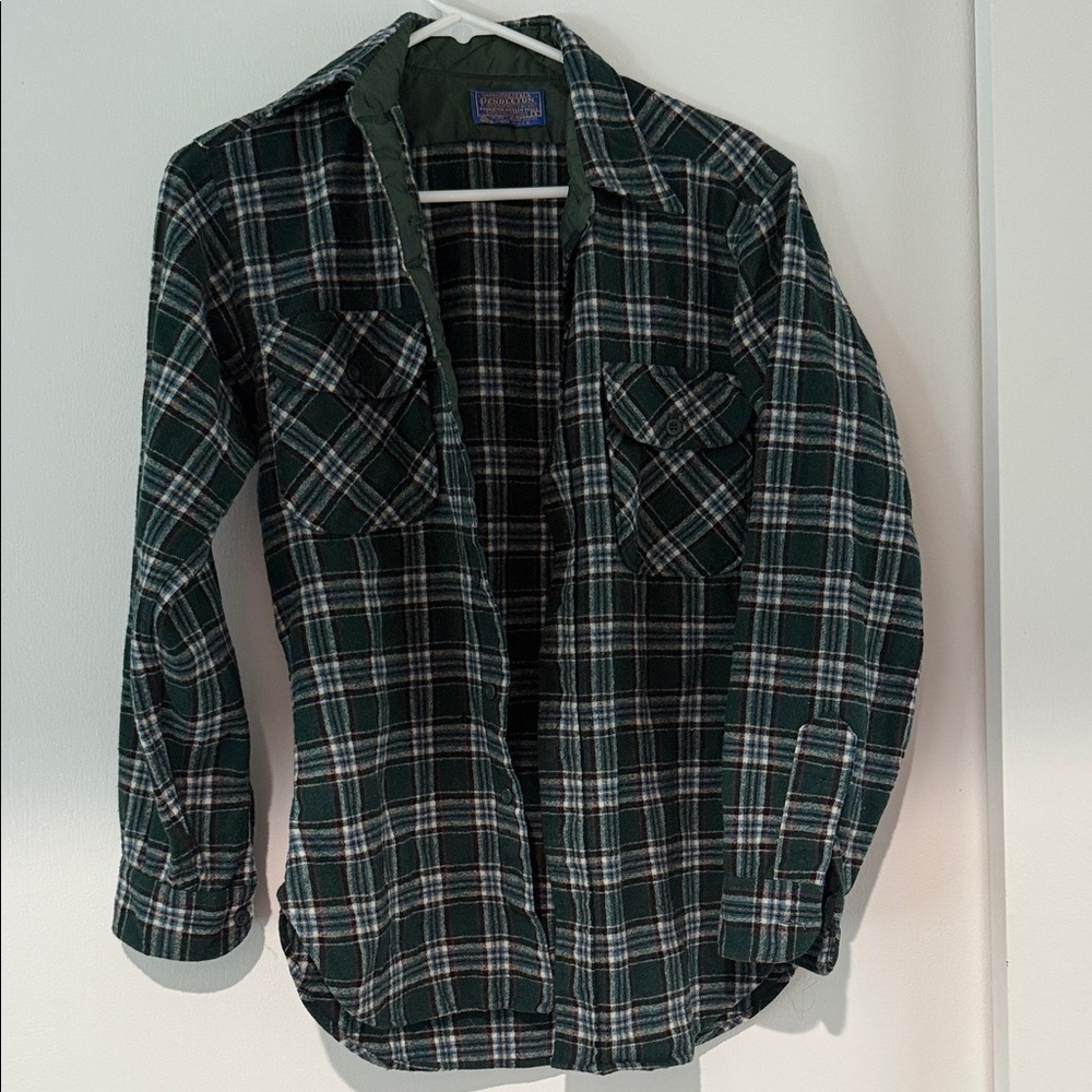 Pendleton Dark Green Plaid Shirt